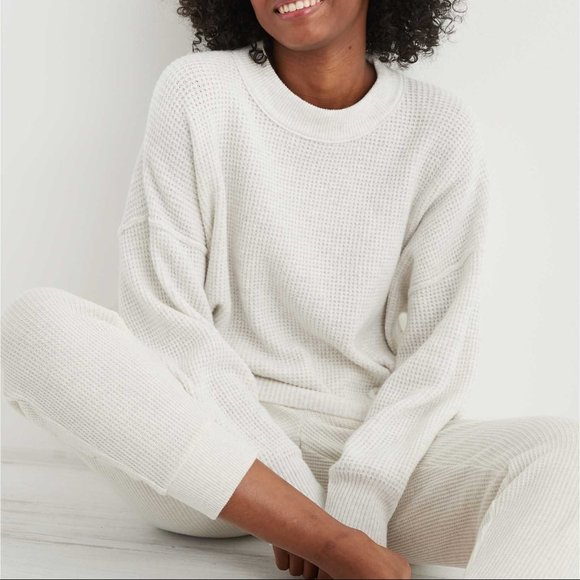 aerie Sweaters - Aerie Waffle Over-sized Crew Sweater NWT